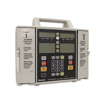 Picture of Reconditioned Volumetric Infusion Pump Flo-Gard® 6301 Battery / Cord Dual Channel 7.9 W × 5.1 D × 11.4 H Inch 11.6 lbs. 1 to 99.9 mL / Hr. Flow Rate6301R3