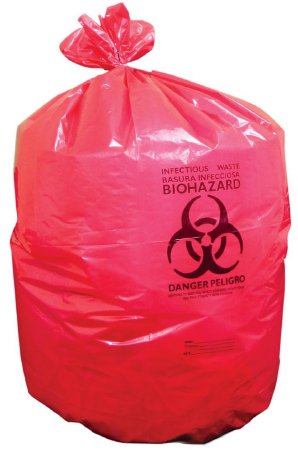 Picture of Infectious Waste Bag 40 - 45 gal. Red Bag Plastic 40 X 46 InchA8046PR R