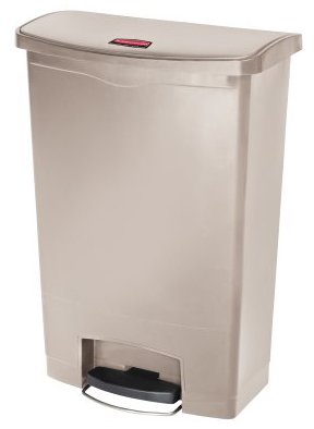 Picture of Trash Can Rubbermaid® Streamline™ 24 gal. Rectangular Beige Resin Step On1883552