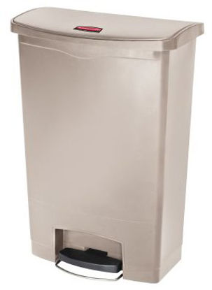 Picture of Trash Can Rubbermaid® Streamline™ 24 gal. Rectangular Beige Resin Step On1883552