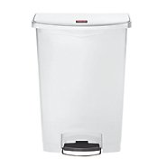 Picture of Trash Can Rubbermaid® Slim Jim® 24 gal. Rectangular White Plastic Step On1883561