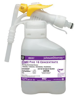 Picture of Diversey™ Oxivir® Five 16 Surface Disinfectant Cleaner Peroxide Based Liquid Concentrate 1.5 Liter Bottle Scented NonSterileDVS4963357