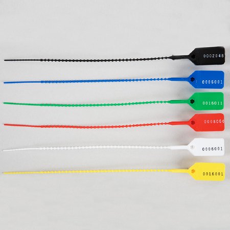 Picture of Easy Pull-Tight Seal Health Care Logistics Consecutively Numbered Black Polypropylene 8-7/8 Inch18319K