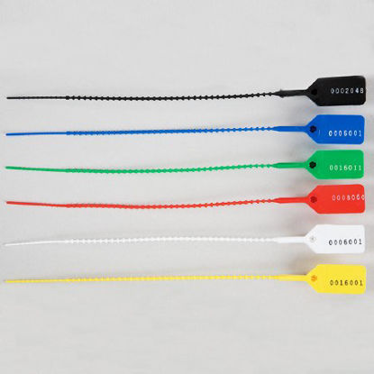 Picture of Easy Pull-Tight Seal Health Care Logistics Consecutively Numbered Black Polypropylene 8-7/8 Inch18319K