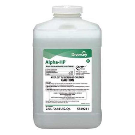 Picture of Diversey™ Alpha-HP® Surface Disinfectant Cleaner Peroxide Based Liquid Concentrate 2.5 Liter Bottle Citrus Scent NonSterileDVS5549211
