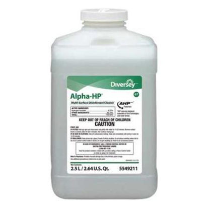 Picture of Diversey™ Alpha-HP® Surface Disinfectant Cleaner Peroxide Based Liquid Concentrate 2.5 Liter Bottle Citrus Scent NonSterileDVS5549211
