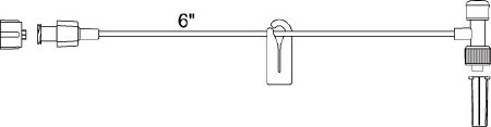 Picture of Extension Set 6 Inch Tubing 1 Port 0.4 mL Priming Volume DEHP-FreeMX453SL