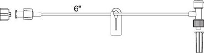 Picture of Extension Set 6 Inch Tubing 1 Port 0.4 mL Priming Volume DEHP-FreeMX453SL
