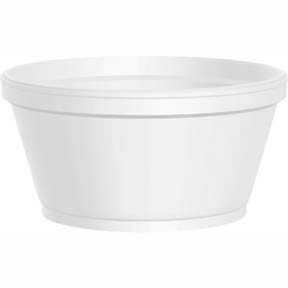 Picture of Food Container 3.0 X 4.2 Inch Diameter, 2.1 Inch Height Squat Foam White 8 oz8SJ20