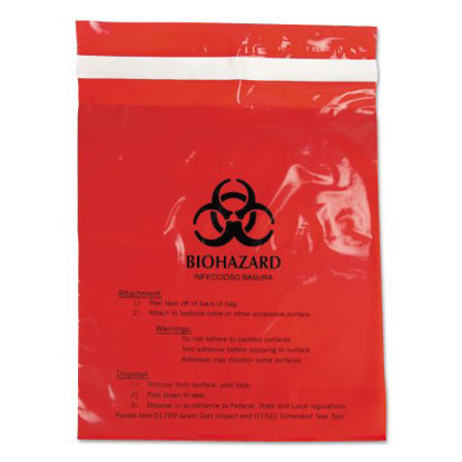 Picture of BAG INFECT WASTE 9X10 RED 100/BXCTRB042910