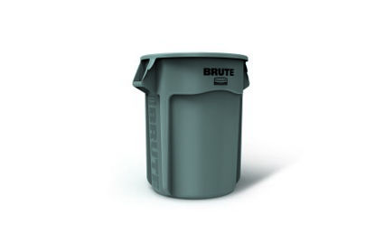 Picture of Trash Can Rubbermaid® Brute® 55 gal. Round Gray Plastic Open TopFG265500GRAY