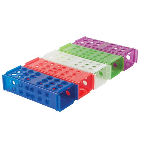 Picture of 4-Way Test Tube Rack 60 Place 13 X 75 mm / 13 X 100 mm / 16 X 100 mm / 16 X 125 mm / 17 X 120 mm Assorted Colors 2-4/5 X 3-4/5 X 9-1/8 Inch120683