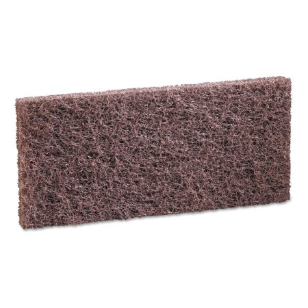 Picture of Scouring Pad Boardwalk® Heavy Duty Brown NonSterile Synthetic Fiber 4 X 10 Inch ReusableBWK403