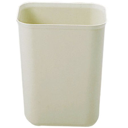Picture of Fire-Resistant Trash Can Rubbermaid® 7 Quart Rectangular Beige Thermoset Polyester Open TopFG254000BEIG