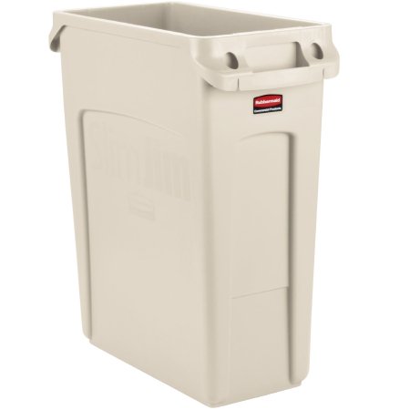 Picture of Recycling Container Rubbermaid® Slim Jim® 16 gal. Rectangular Beige Plastic Open Top1971259