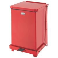 Picture of Trash Can Rubbermaid® Brute® 7 gal. Rectangular Red Steel Step OnFGST7EPLRD
