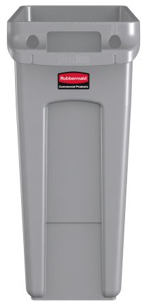 Picture of Trash Can Rubbermaid® Slim Jim® 16 gal. Rectangular Gray Resin Open Top1971258