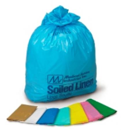 Picture of Biohazard Laundry Bag Medegen Medical Products 20 - 30 gal. Yellow Bag Polyethylene 30-1/2 X 41 Inch112M