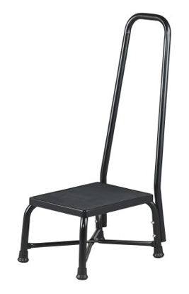 Picture of Step Stool with Handrail McKesson Bariatric 1-Step Powder Coated Steel 8-3/4 Inch Step Height81-21220
