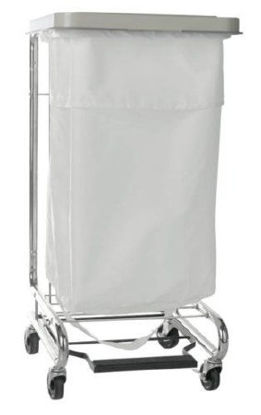 Picture of Hamper Stand McKesson General Purpose Rectangular Opening 30-33 gal Foot Pedal Self-Closing Lid03-159000
