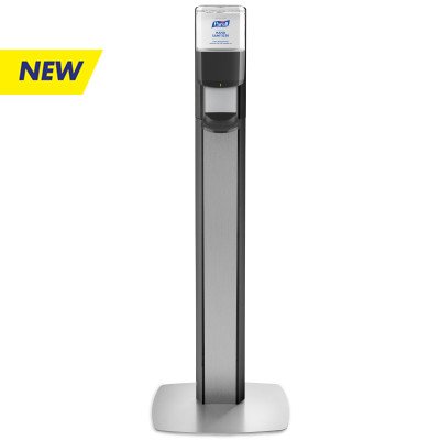 Picture of Hand Hygiene Dispenser Purell® Messenger® ES6 Graphite ABS Plastic Automatic 1200 mL Floor Stand7316-DS-SLV