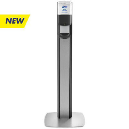 Picture of Hand Hygiene Dispenser Purell® Messenger® ES6 Graphite ABS Plastic Automatic 1200 mL Floor Stand7316-DS-SLV