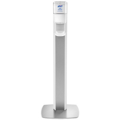 Picture of Hand Hygiene Dispenser Purell® Messenger® ES6 White ABS Plastic Automatic 1200 mL Floor Mount7306-DS-SLV