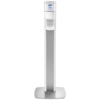 Picture of Hand Hygiene Dispenser Purell® Messenger® ES6 White ABS Plastic Automatic 1200 mL Floor Mount7306-DS-SLV