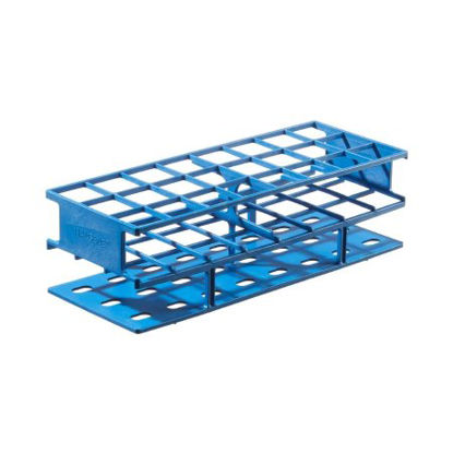 Picture of Centrifuge Tube / Test Tube Test Tube Rack Nalgene™ Unwire™ 24 Place 30 mm Tube Size Blue 3-2/3 X 4-1/4 X 11 Inch5970-0330