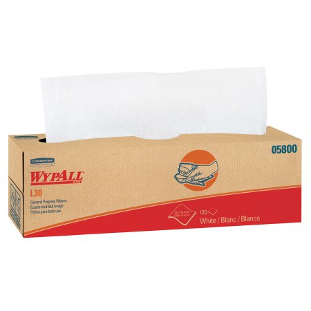 Picture of Task Wipe WypAll® L30 Light Duty White NonSterile Double Re-Creped 9-4/5 X 16-2/5 Inch Disposable05800