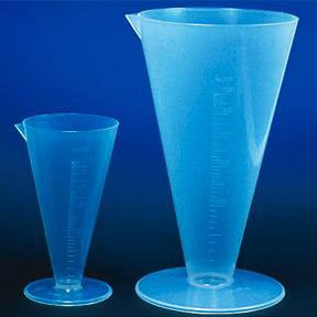 Picture of Pharmaceutical Graduates Fisherbrand™ 3.5 X 6.5 Inch, 250 mL, Autoclavable, Conical Shape, 0.5 mL Tolerance, 5 mL Subdivision, 121°C Temperature0857020B