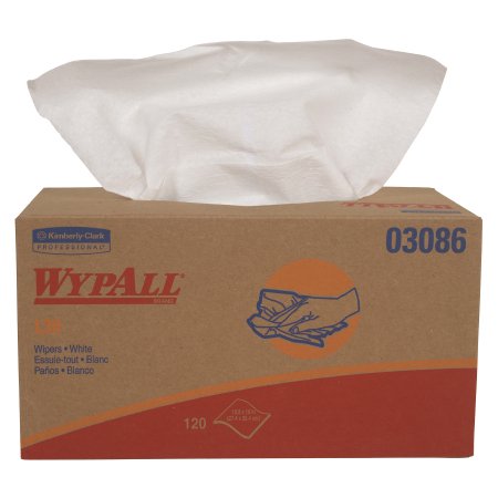 Picture of Task Wipe WypAll® L30 Light Duty White NonSterile Double Re-Creped 9-4/5 X 10 Inch Disposable03086