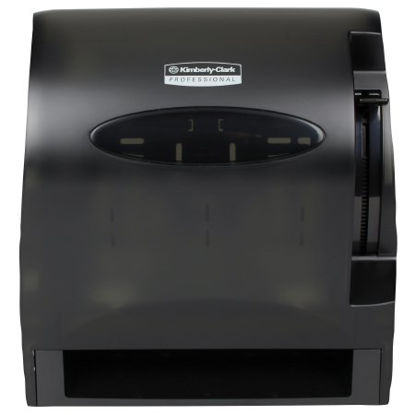 Picture of Paper Towel Dispenser K-C PROFESSIONAL LEV-R-MATIC Black Smoke Plastic Manual Lever Wall Mount09765