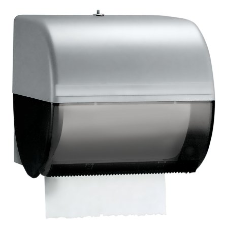 Picture of Paper Towel Dispenser K-C PROFESSIONAL Black Smoke Plastic Manual Pull 1000 Foot Roll Wall Mount09746