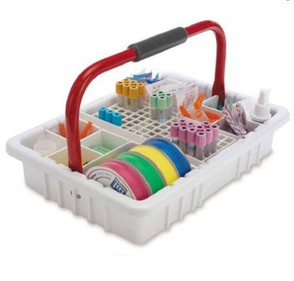 Picture of Phlebotomy Tray 7 X 11 X 16.5, Black, With 13 mm Tube Rack1885-BK