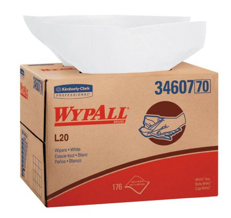 Picture of Task Wipe WypAll® L20 Light Duty White NonSterile 4 Ply Tissue 12-1/2 X 16-4/5 Inch Disposable34607