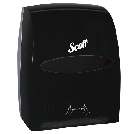 Picture of Paper Towel Dispenser Scott® Essential™ Smoke Plastic Manual Pull 1 Roll Wall Mount46253