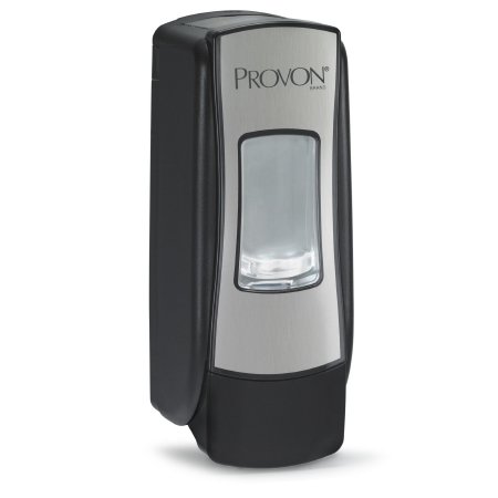 Picture of Hand Hygiene Dispenser PROVON® ADX-7™ Brushed Chrome / Black Plastic Manual Push 700 mL Wall Mount8772-06