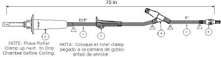 Picture of Primary Administration Set 15 Drops / mL Drip Rate 75 Inch TubingB9917