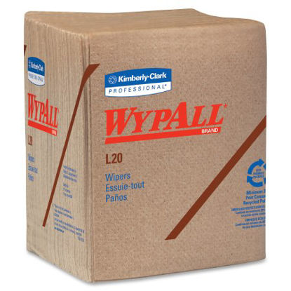 Picture of Task Wipe WypAll® L20 Light Duty Brown NonSterile 2 Ply Tissue 12 X 12-1/2 Inch Disposable47000