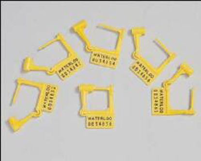 Picture of Tamper Evident Locking Tag Snap-Lock Yellow PlasticPS-100