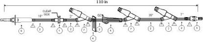 Picture of Primary Administration Set 15 Drops / mL Drip Rate 110 Inch Tubing 3 PortsB9900-227