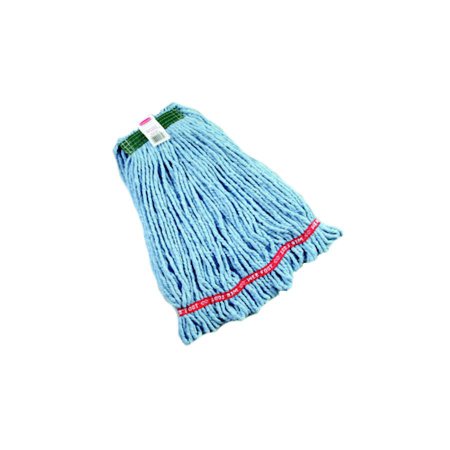 Picture of Antimicrobial Wet String Mop Head Rubbermaid® Web Foot® Shrinkless Looped-end Medium Blue Cotton / Synthetic Fiber ReusableFGA21206BL00