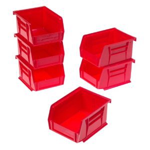 Picture of Storage Bin AkroBins® Red Industrial Grade Polymers 5.38 X 4.12 X 3 Inch08212RED