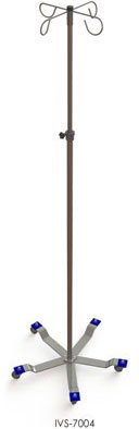 Picture of IV Stand MRI Series 4-Hook Five Leg, 2 Inch Swivel Casters, Tip Resistant BaseIVS-7004