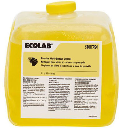 Picture of Ecolab® Peroxide Multi-Surface Surface Disinfectant Cleaner Peroxide Based Liquid 2 Liter Jug Scented NonSterile6100791