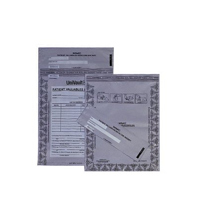 Picture of Patient Valuables Envelope 9 X 12 Inch Polyethylene Adhesive Closure GrayUFPVE912