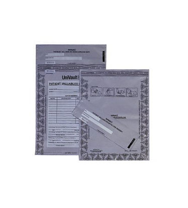 Picture of Patient Valuables Envelope 9 X 12 Inch Polyethylene Adhesive Closure GrayUFPVE912