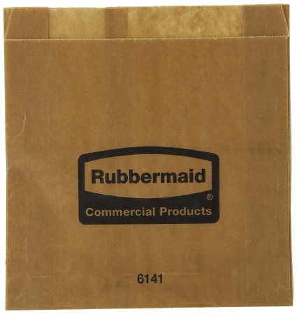 Picture of Feminine Hygiene Receptacle Liner Rubbermaid® Brown Waxed Paper 8-1/2 X 8-3/4 InchFG6141000000
