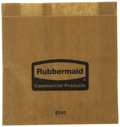 Picture of Feminine Hygiene Receptacle Liner Rubbermaid® Brown Waxed Paper 8-1/2 X 8-3/4 InchFG6141000000